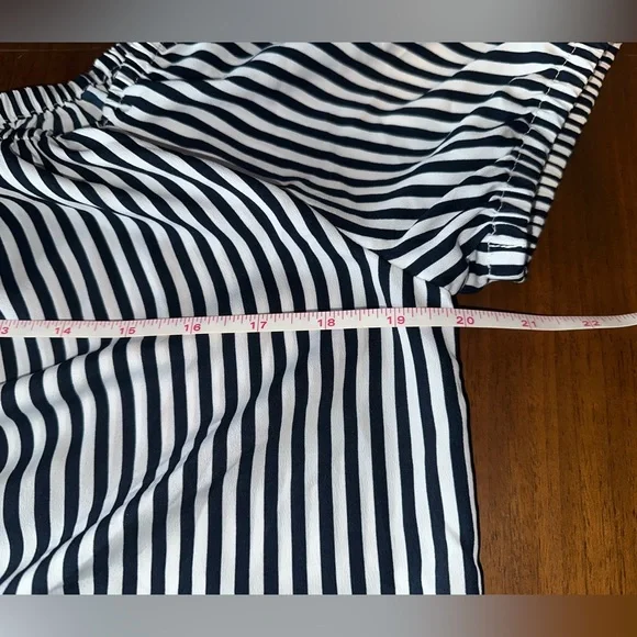 Chico’s, vertical black and white stripe blouse. Size 0. - Picture 8 of 8